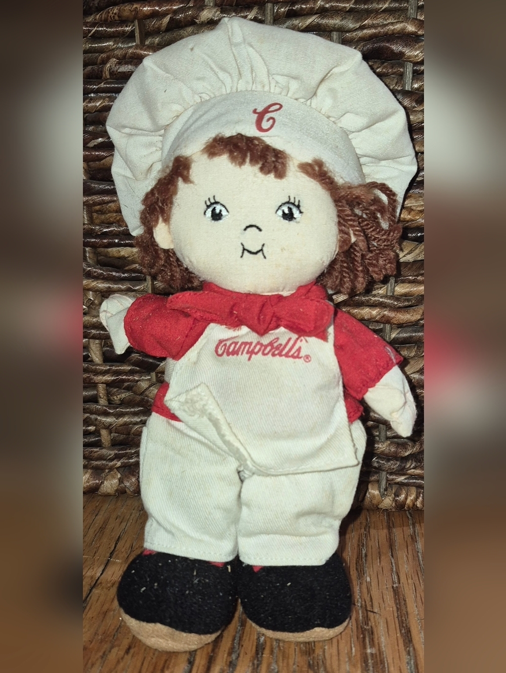 Vintage Campbell's Soup Plush Doll, Kids chef collectible